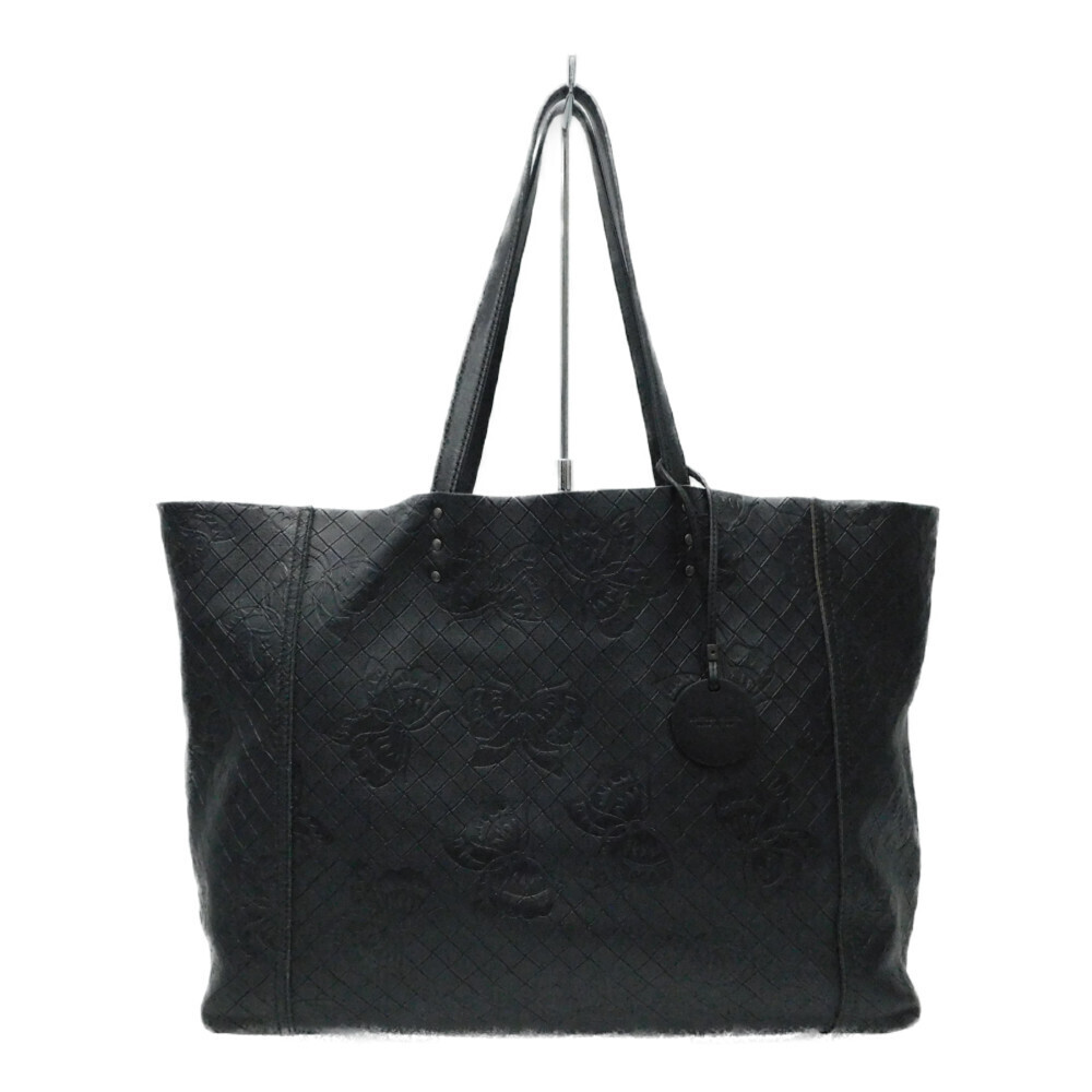 Bottega Veneta Intrecciato Mirage Black leather handbag diaper bag black